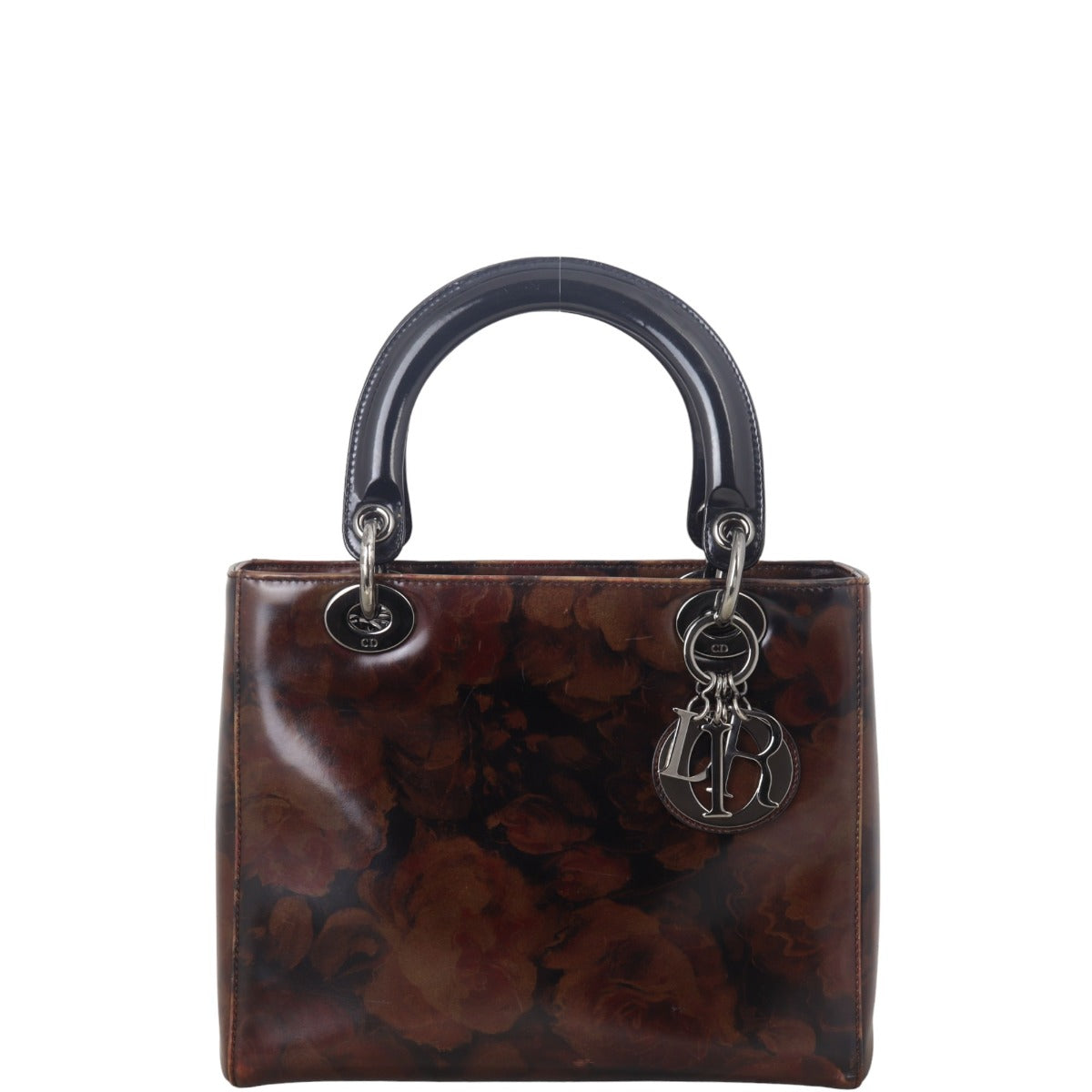 Dior Lady Printed Rose Handbag Medium Travel Bag