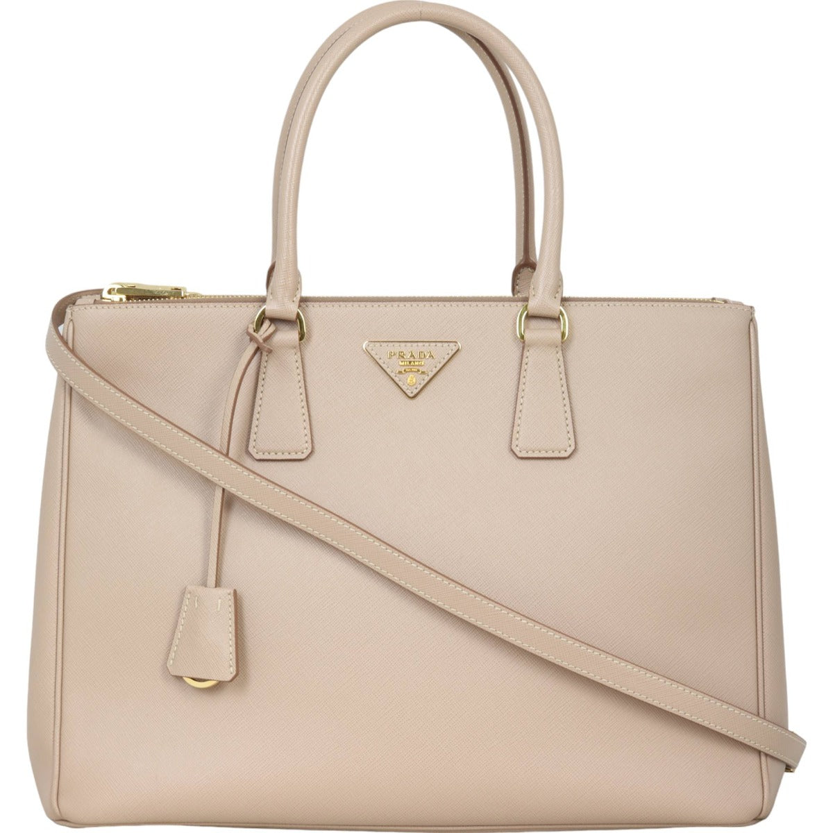 Prada Tote Bag Lux Galleria Double Tote 10 Saffiano Pink Large