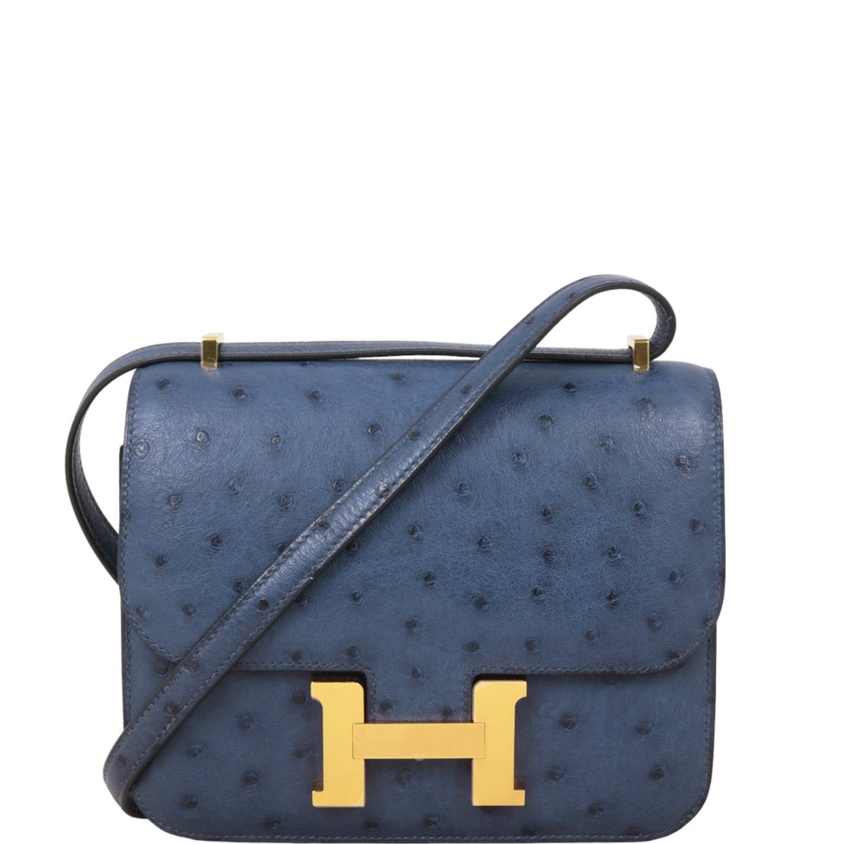 Hermes Constance Ostrich Crossbody Bag