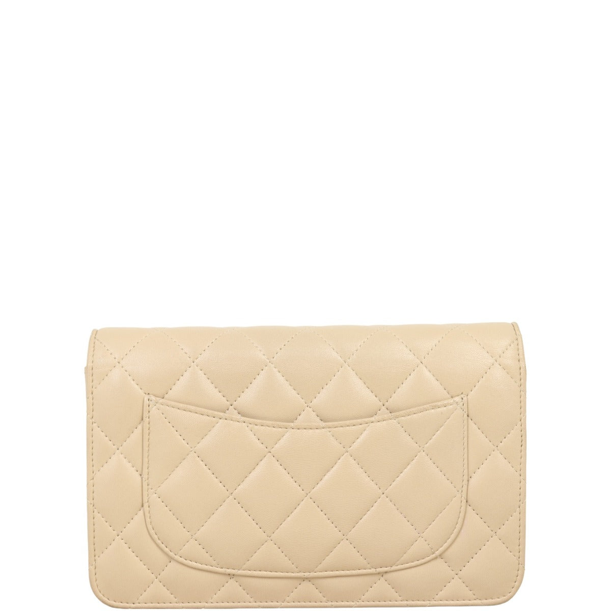 Chanel Classic Wallet on Handbag White Chain