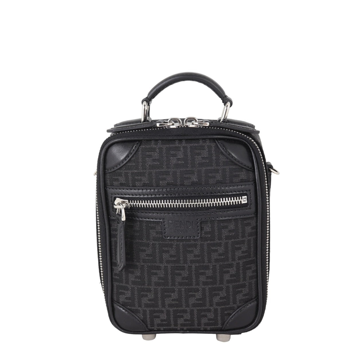 Fendi Ff Jacquard Trolley Crossbody Mini Crossbody Bag