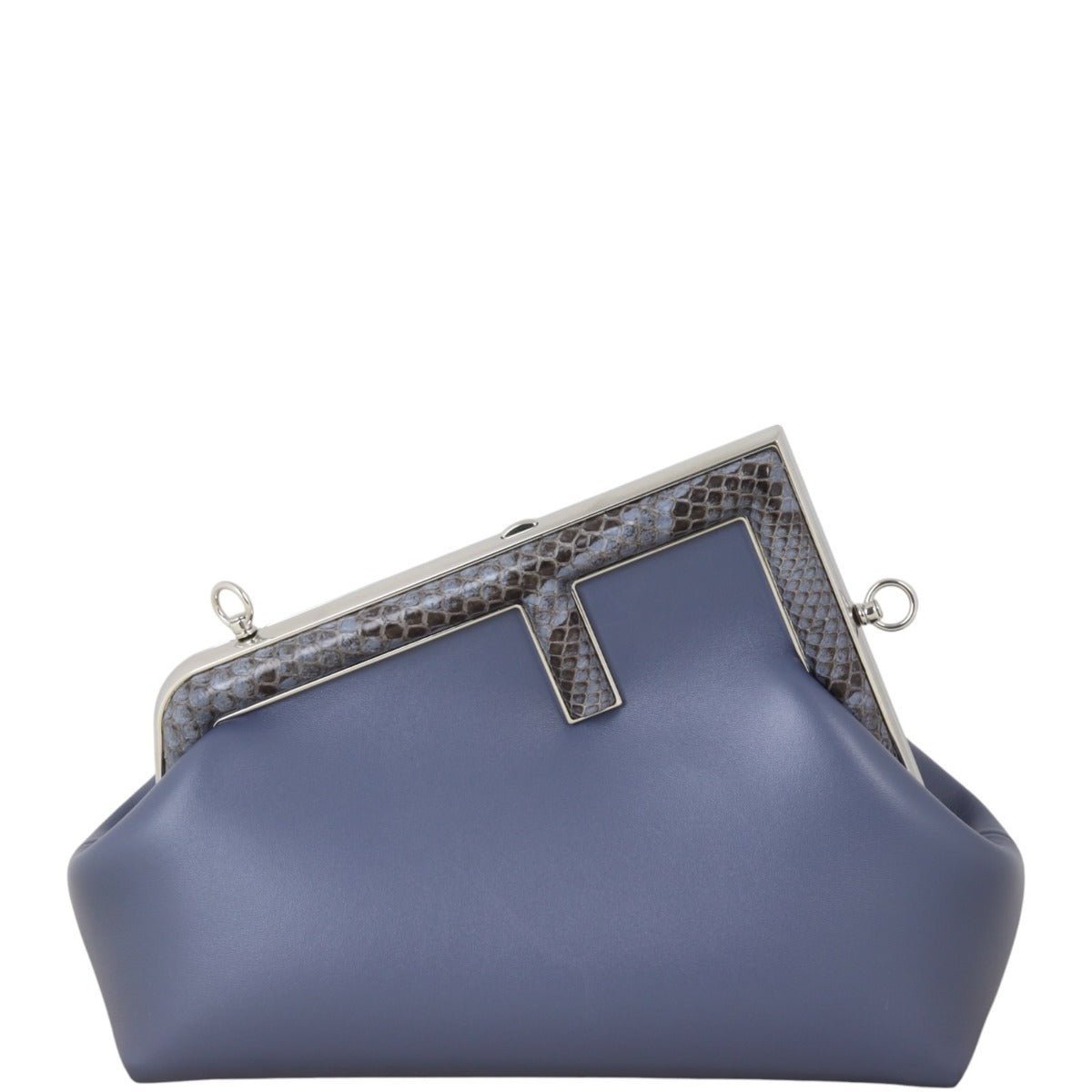 Fendi First Clutch With Strap Python Trim Small Shoulder Bag