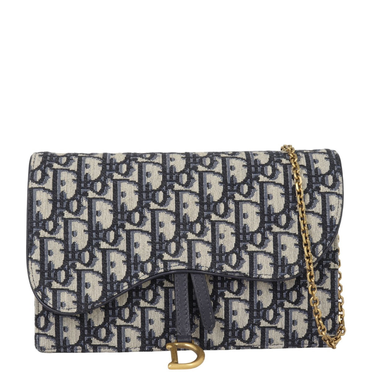 Dior Crossbody Bag Saddle Pouch Wallet on Oblique 2 Chain Shoulder Bag