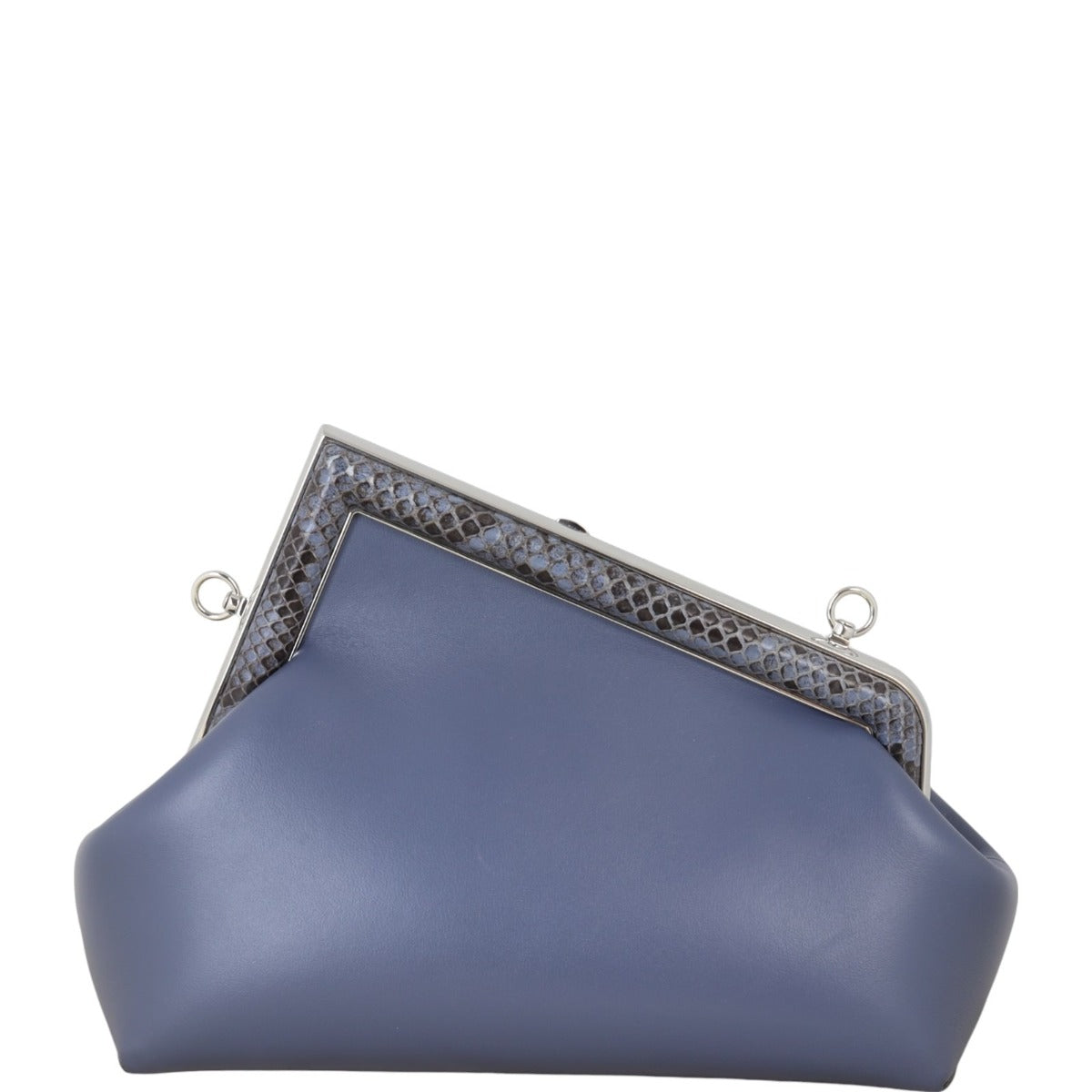 Fendi First Clutch With Strap Python Trim Small Shoulder Bag