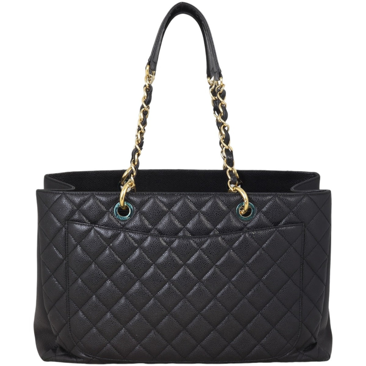 Chanel Grand Shopping Tote XL Quilted Black Shoulder Bag