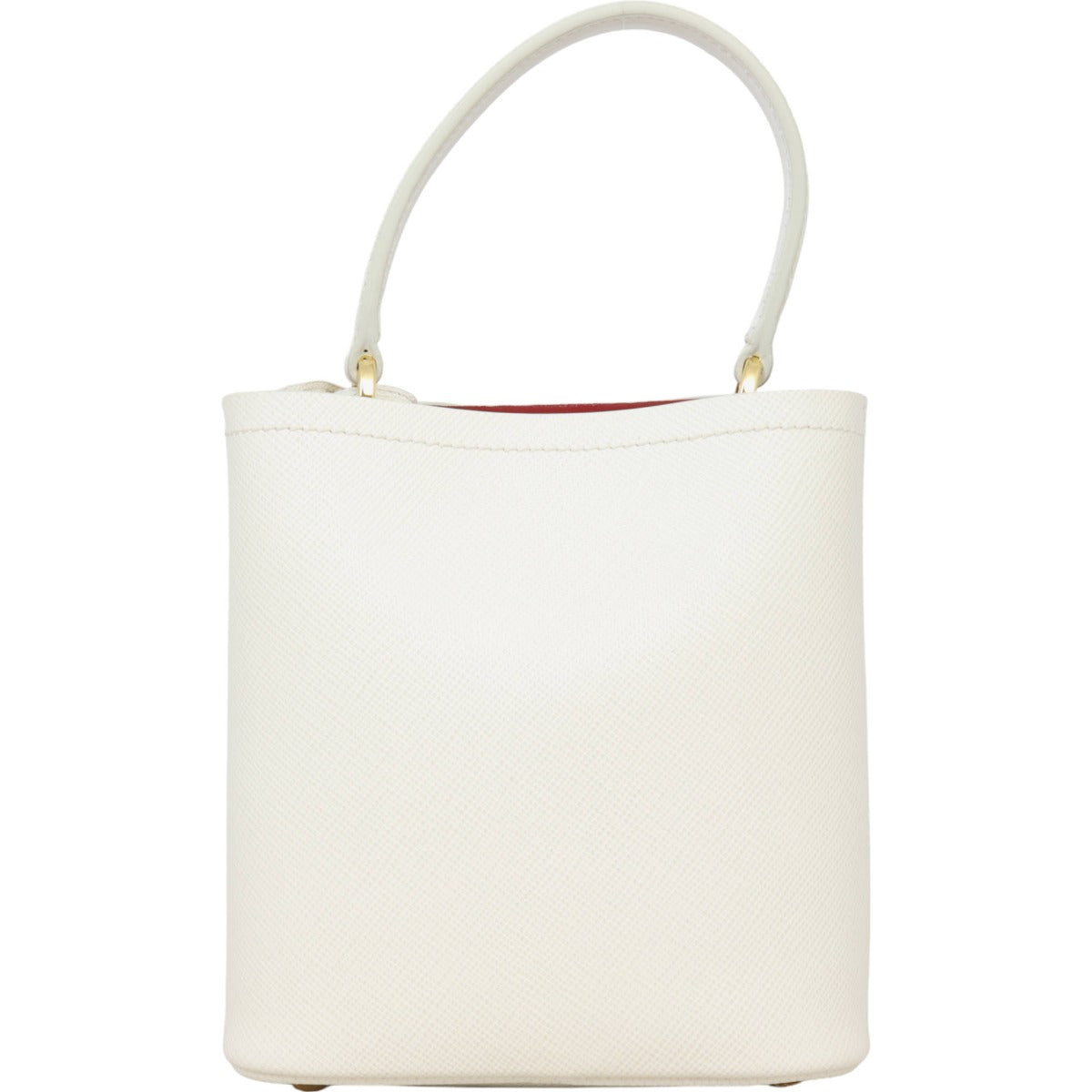 Prada Panier Saffiano Cuir Embellished Tote Handbag Small Tote Bag