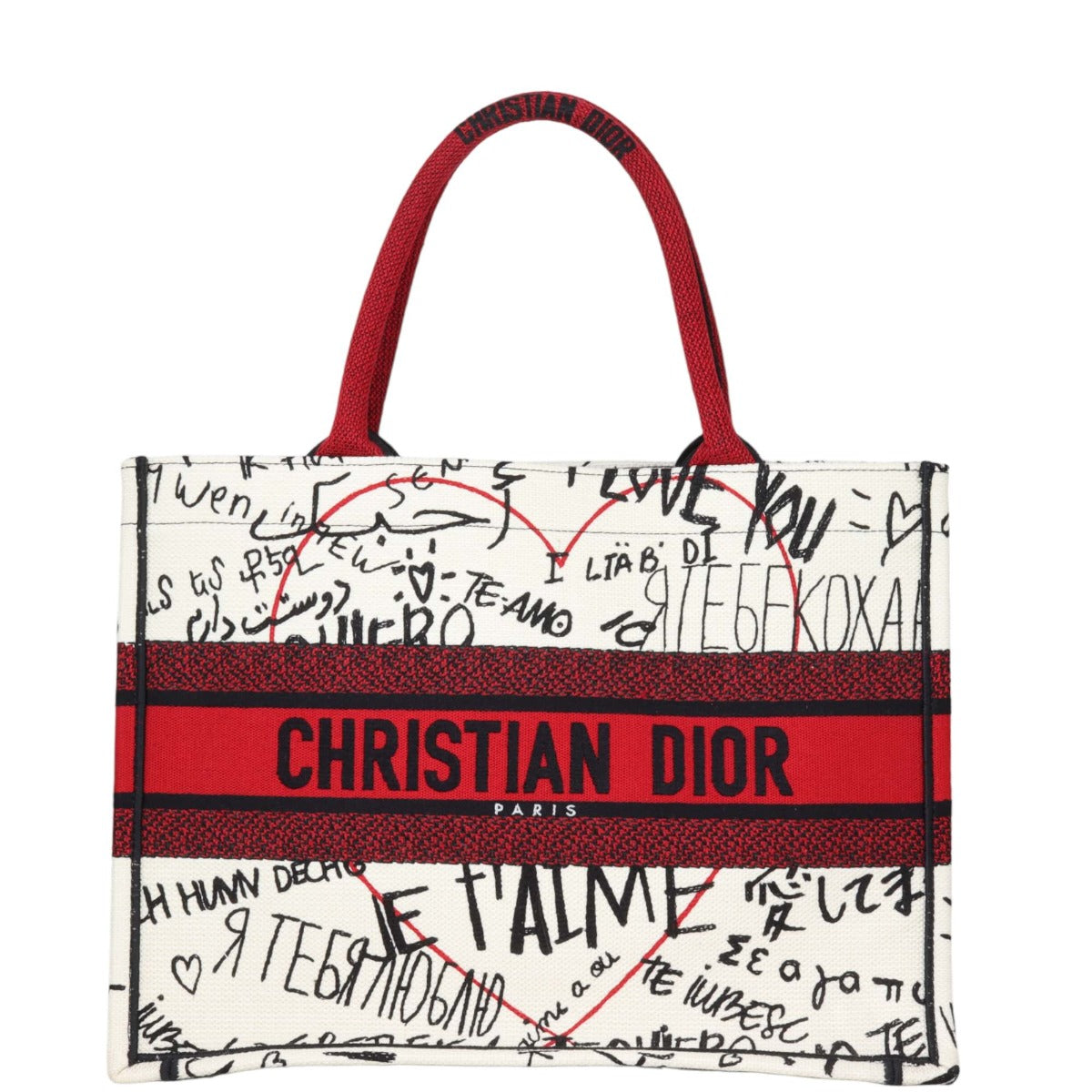 Dior Book Tote amour Graffiti Handbag Medium Tote Bag