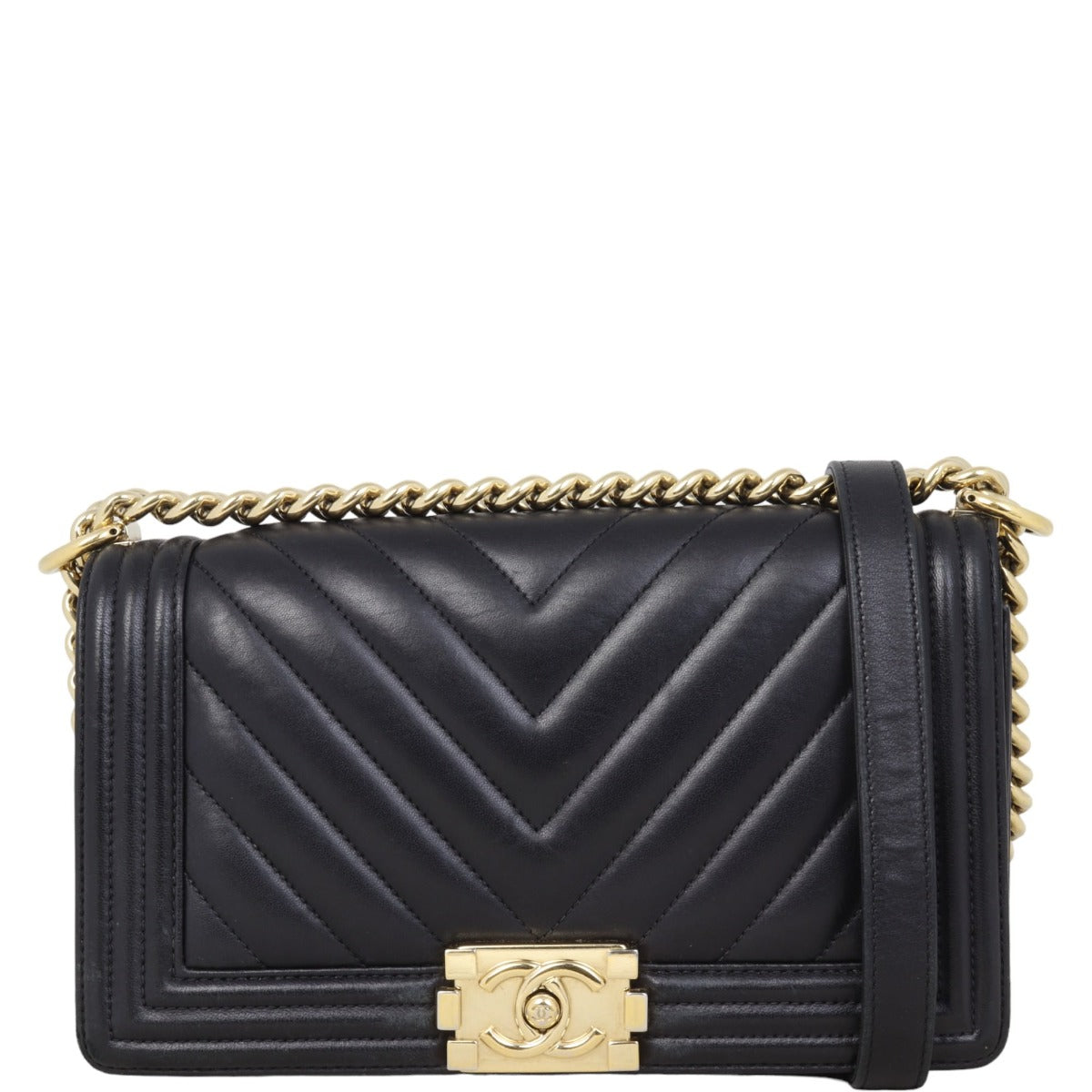 Chanel Boy Old Chevron 23 Series Handbag Medium