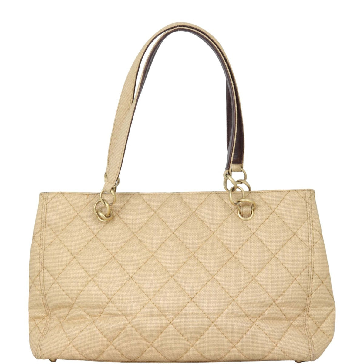 Chanel CC Tote Canvas Quilted Tote Bag