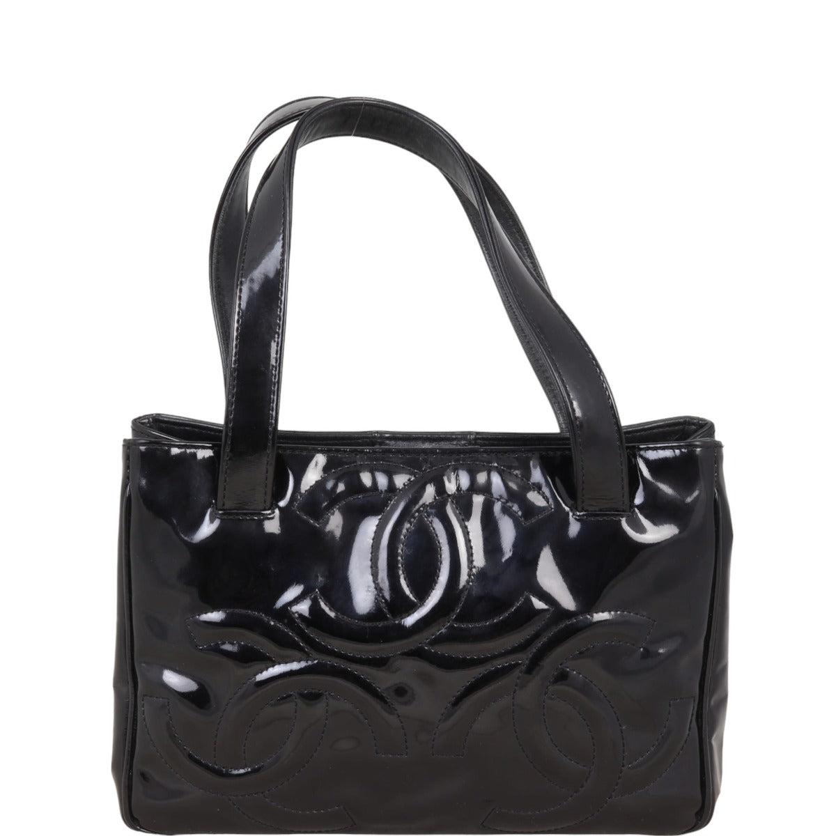 Chanel Triple CC Tote Patent Mini Tote Bag