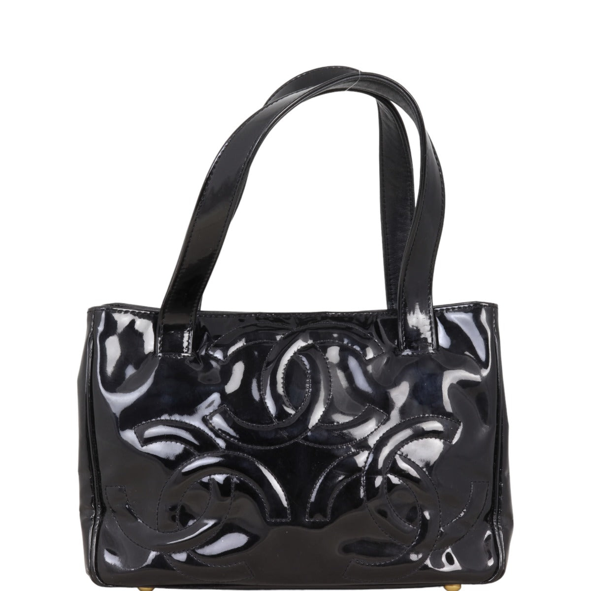 Chanel Triple CC Tote Patent Mini Tote Bag