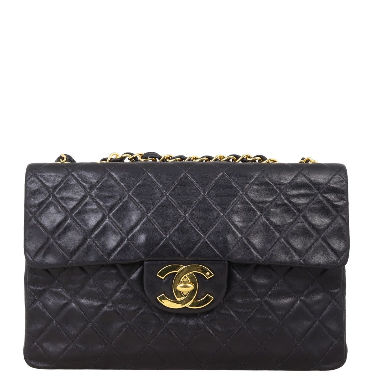Chanel Maxi Jumbo XL Single Handbag Black Flap
