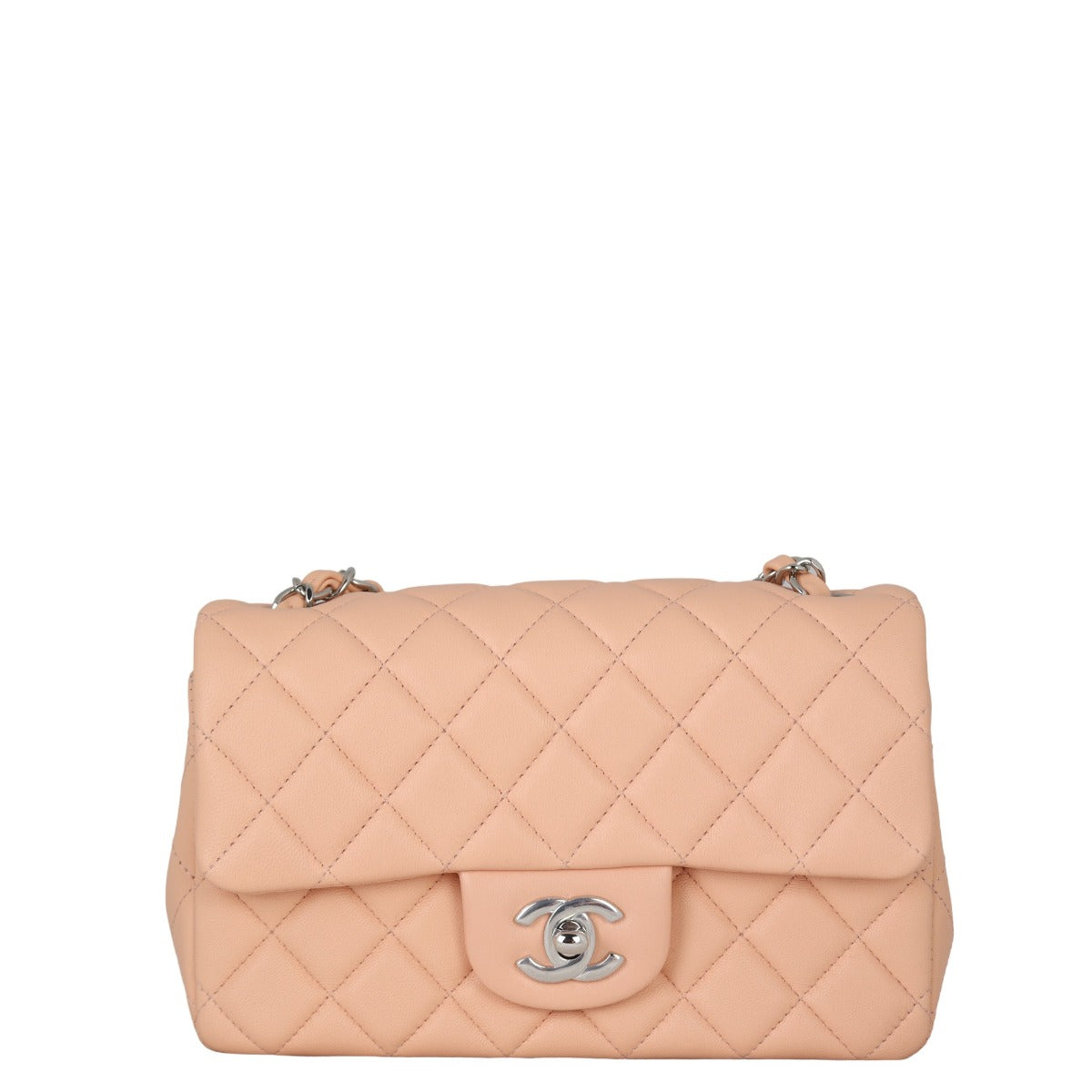 Chanel Classic Rectangular Bag Peach Mini Mini Bag