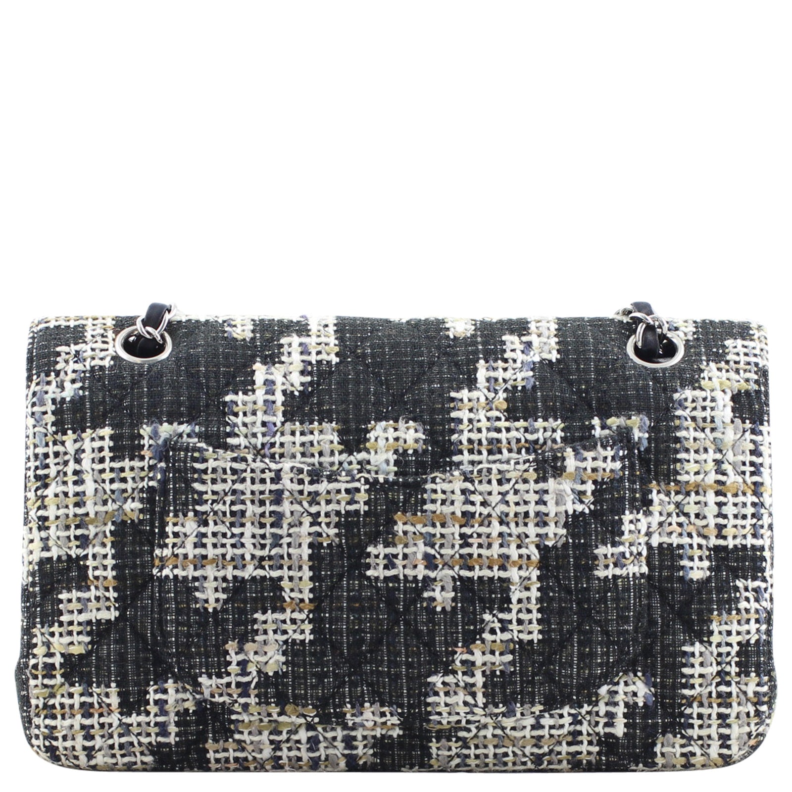 Chanel Classic Double Tweed Handbag Medium Flap
