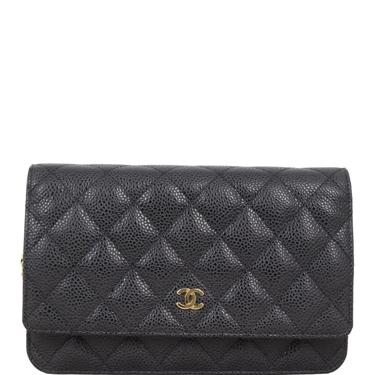 Chanel Classic Wallet on Hardware Handbag Black Gold