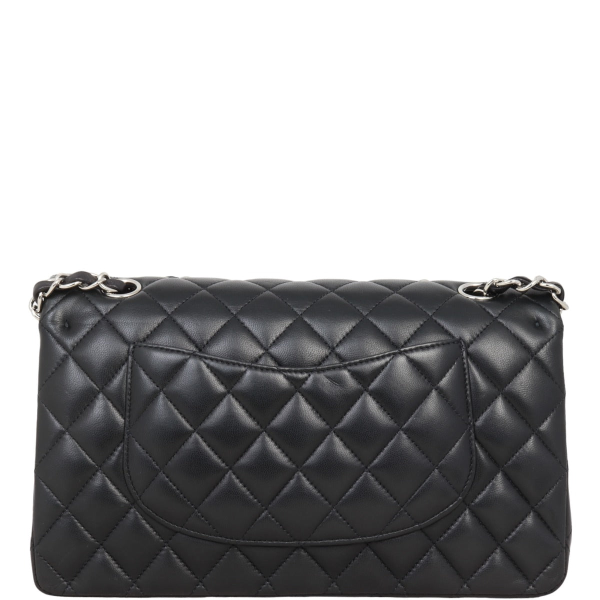 Chanel Classic Double Lambskin Handbag Black Medium Flap Medium15012024