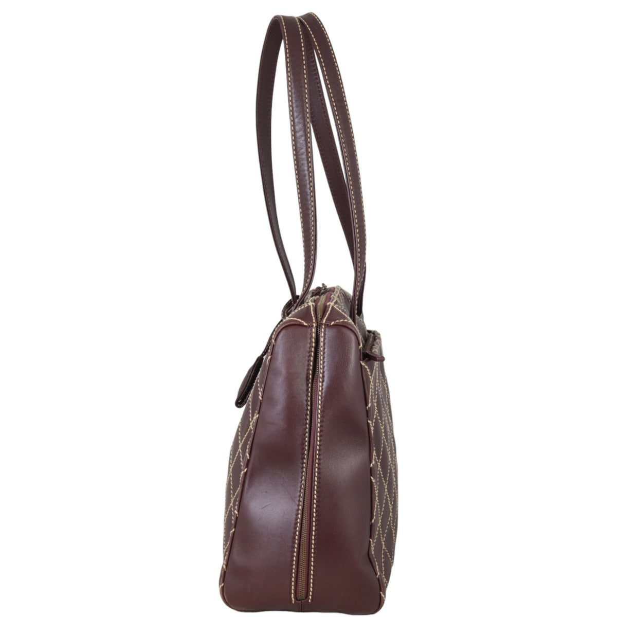 Chanel Surpique Zip Tote Brown Large Tote Bag