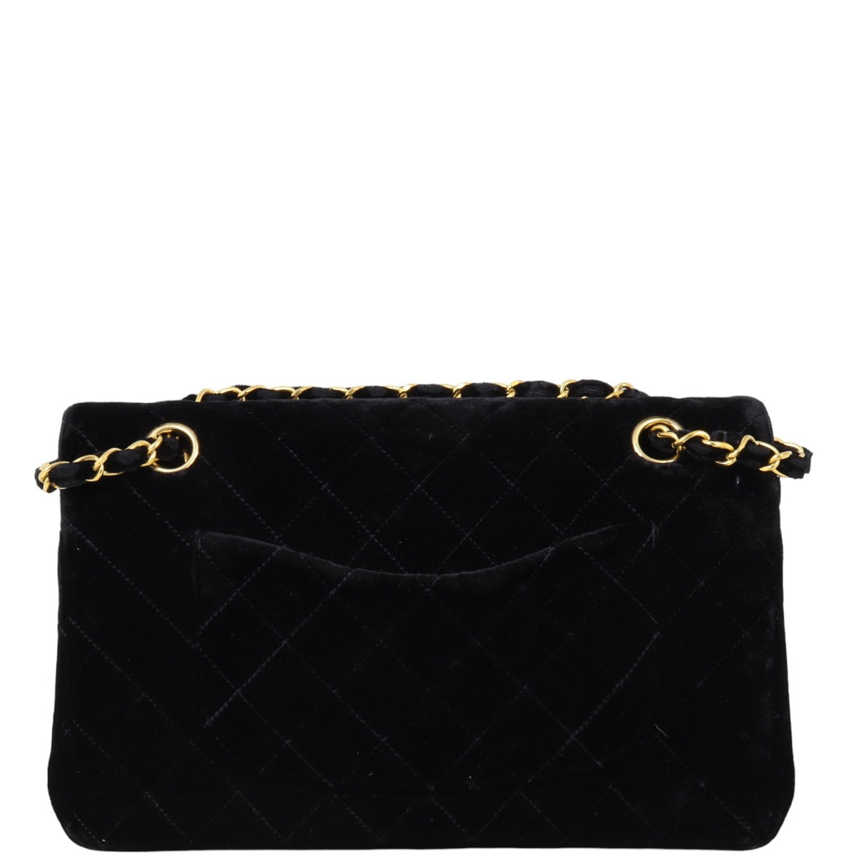 Chanel Classic Double Velvet Handbag Medium Flap