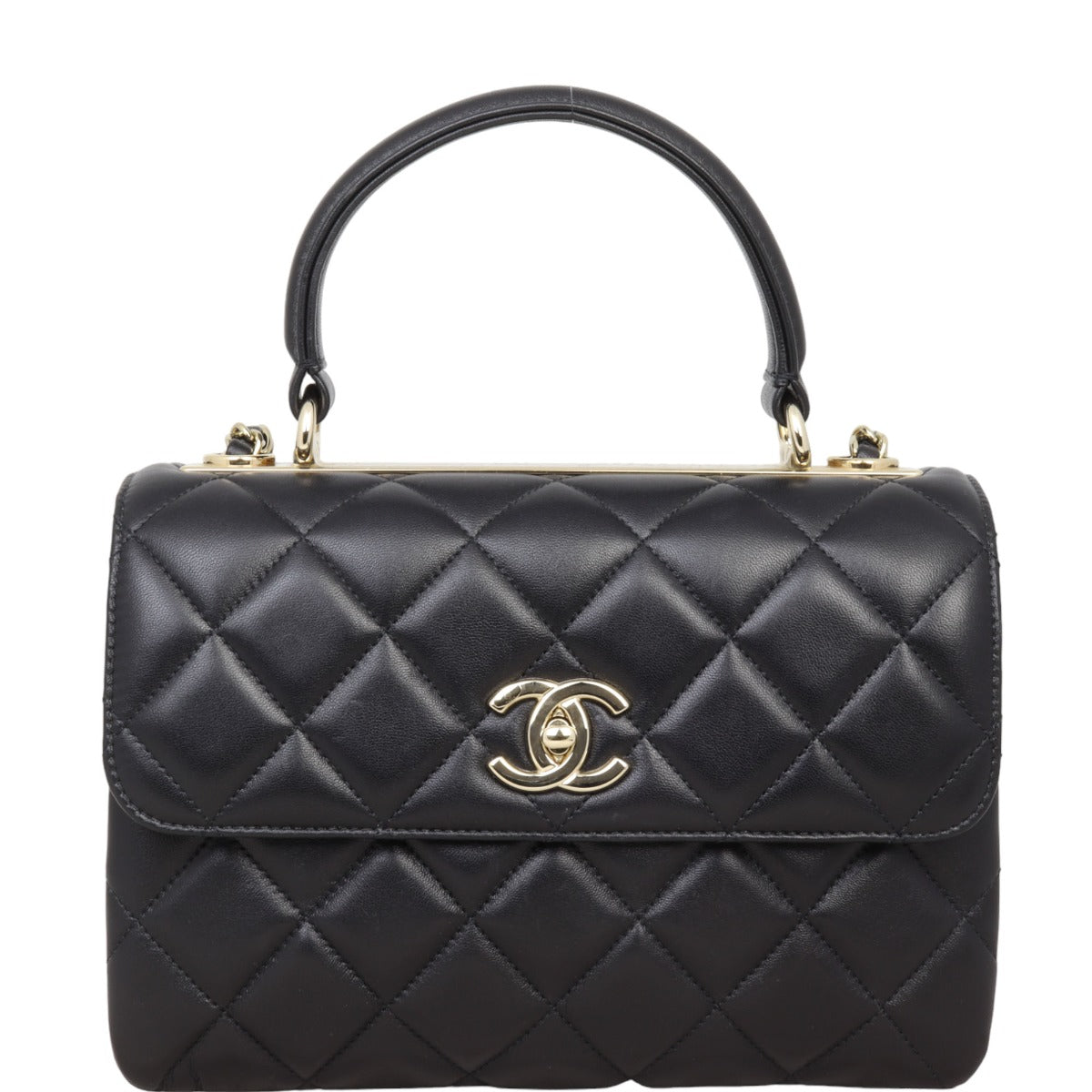 Chanel CC Trendy Lambskin Handbag Black Small