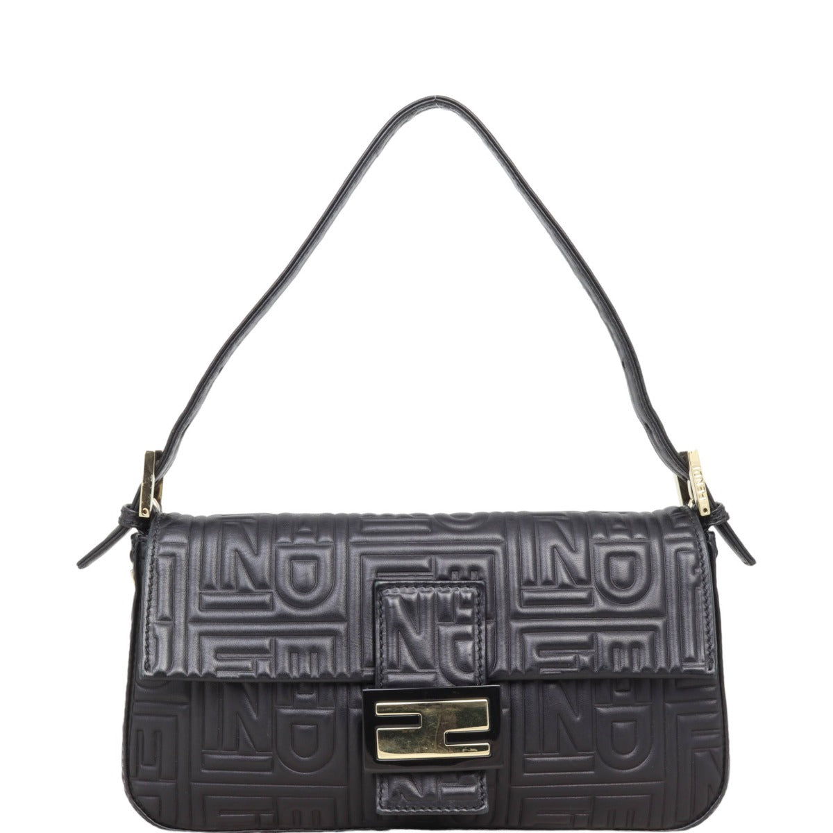 Fendi Handbag Baguette Bag 2 Embossed Shoulder Bag