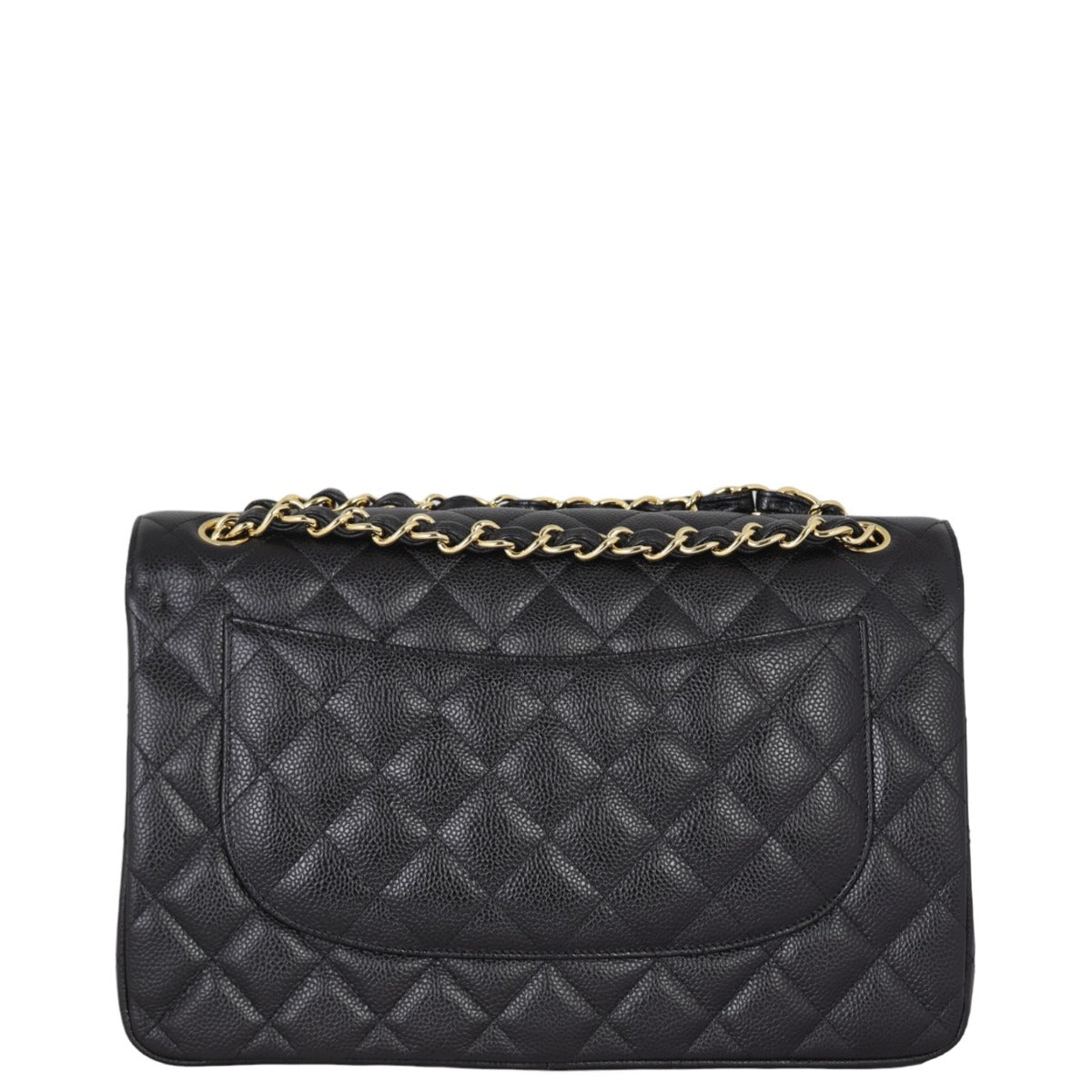 Chanel Classic Double Jumbo GTH Handbag Black Flap