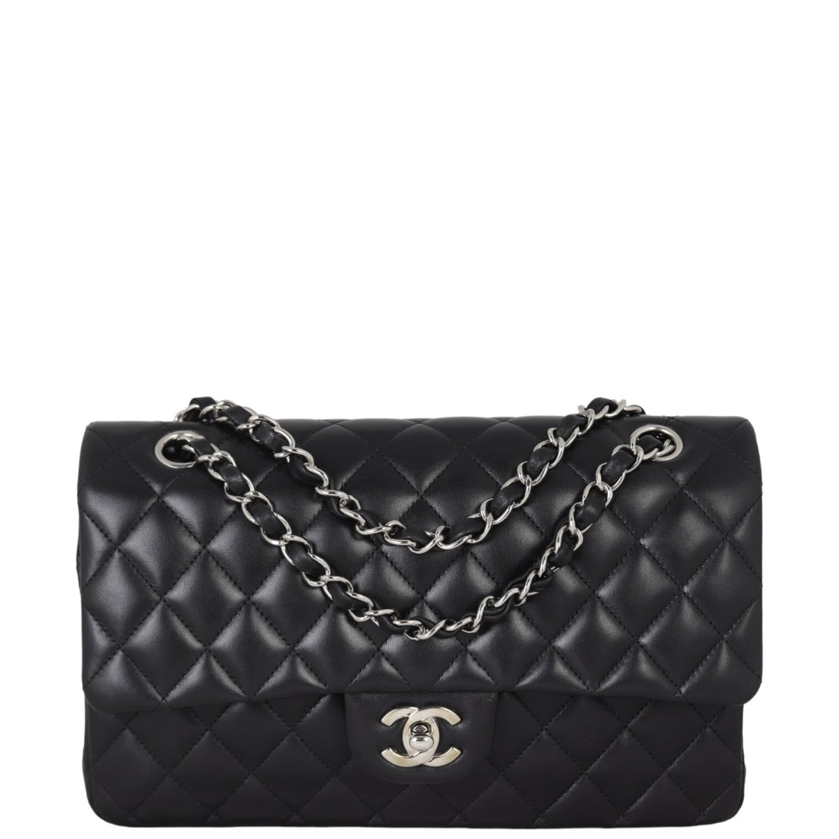 Chanel Classic Double 15 Series Handbag Black Medium