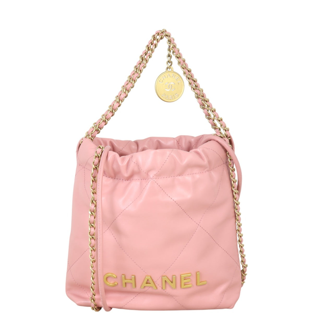 Chanel 22 Hobo Quilted Pink Shoulder Bag