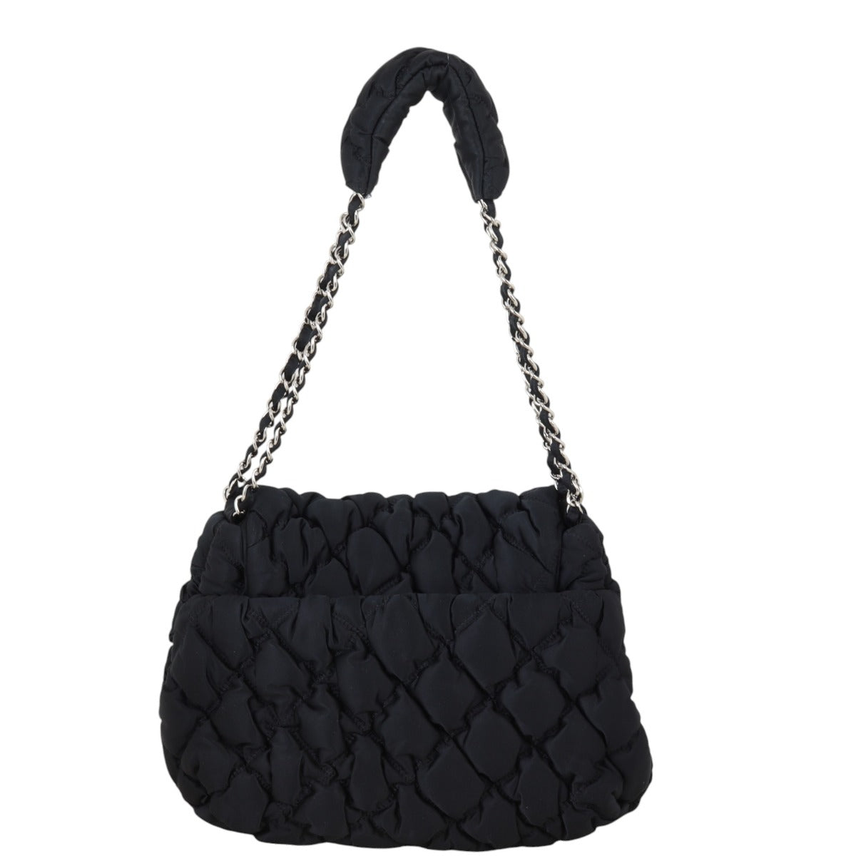Chanel Bubble Quilt Flap Bag Nylon Quilted Shoulder Bag