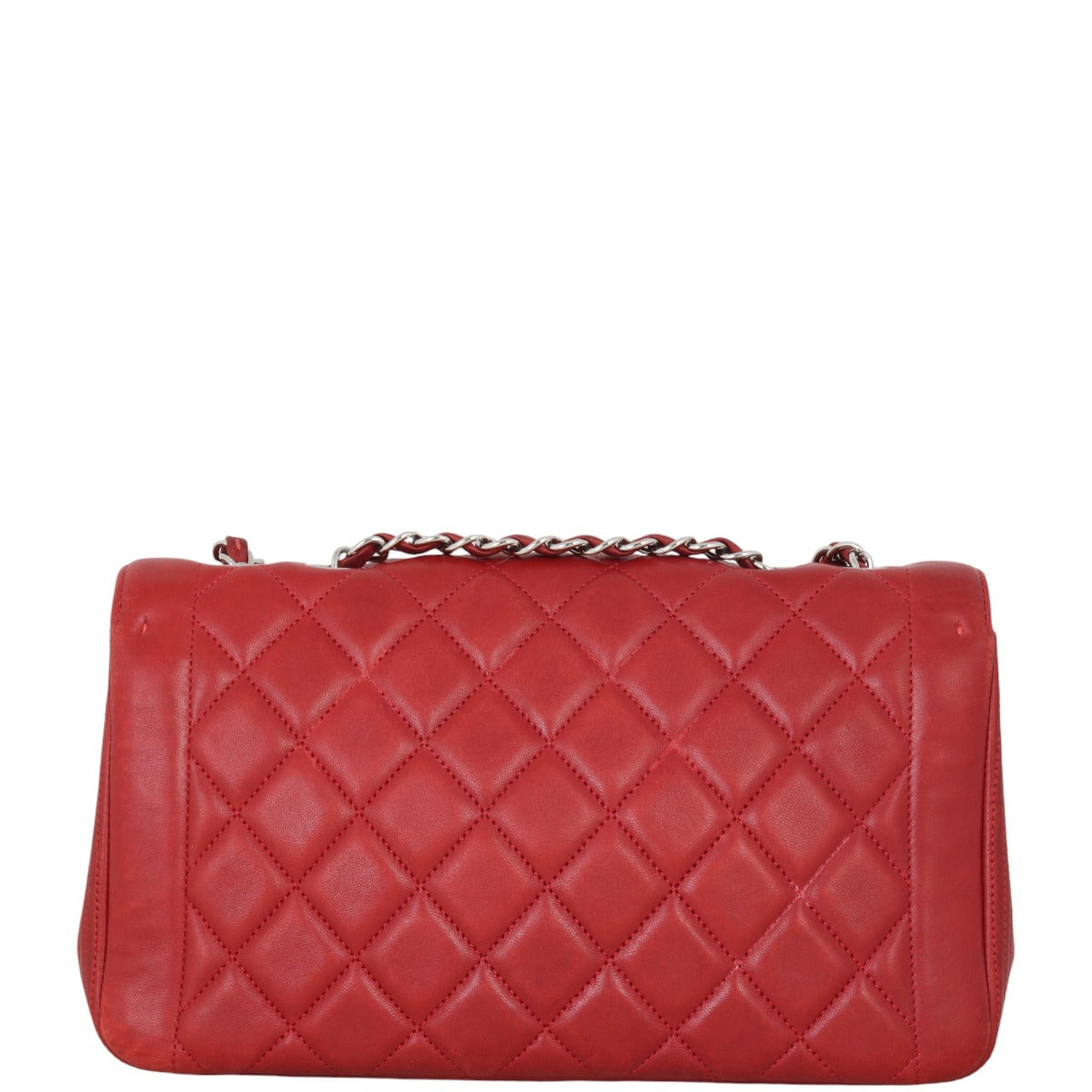 Chanel Coco Rider Flap Bag Quilted Red Shoulder Bag