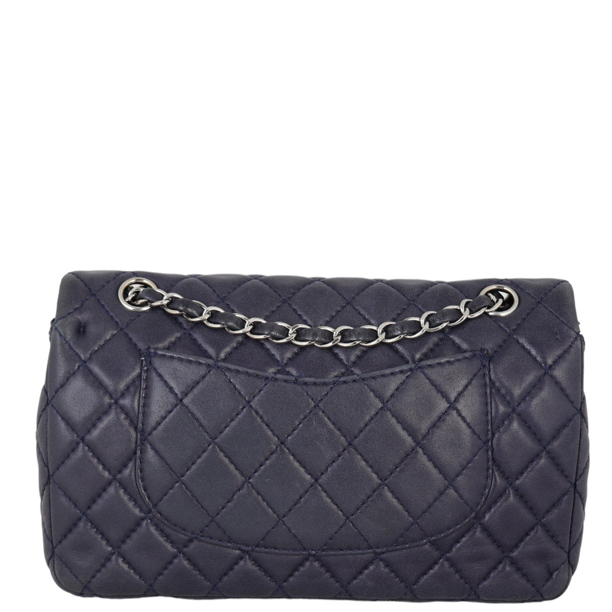Chanel Classic Double Lambskin Navy Handbag Small Flap