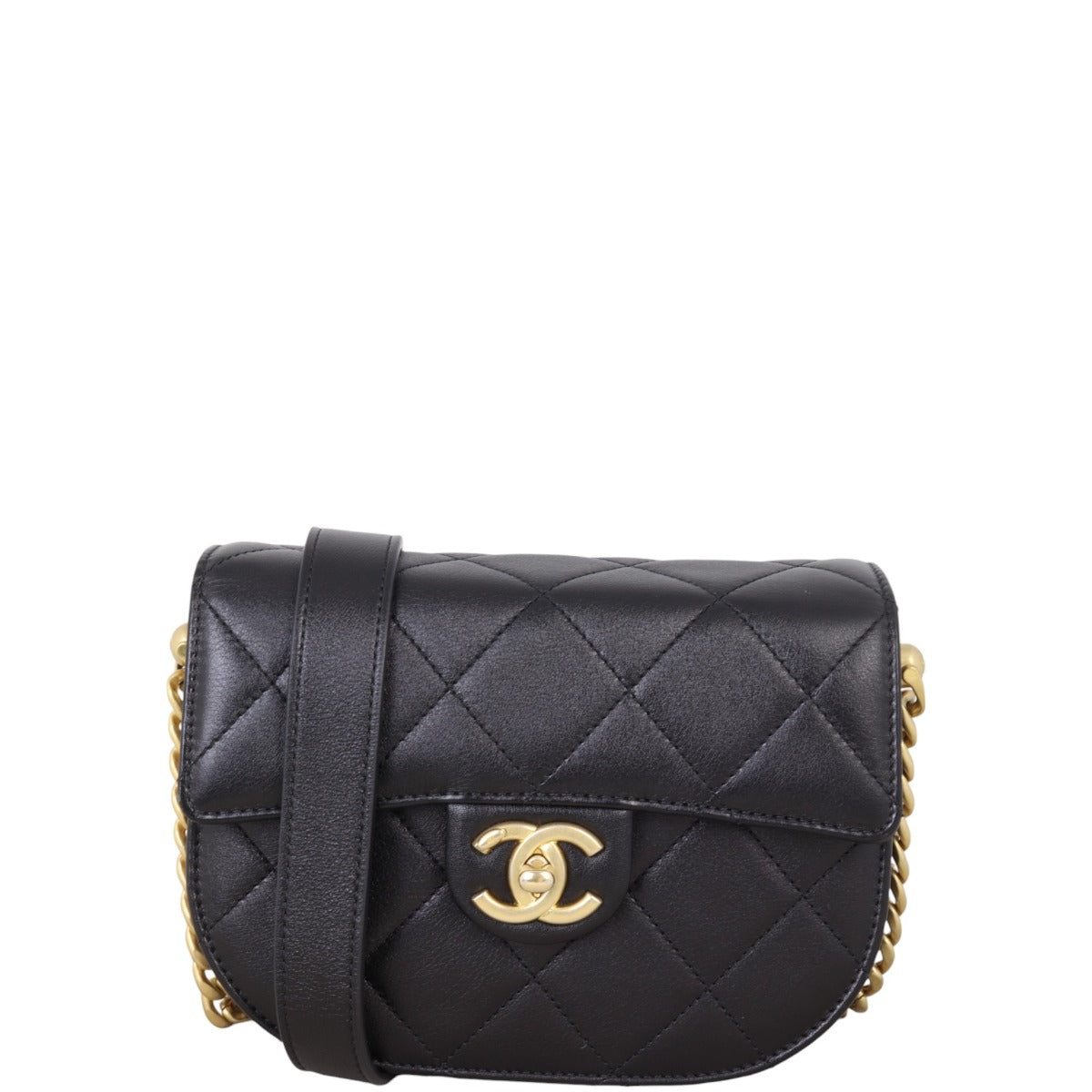 Chanel Round Messenger Bag Quilted Mini Crossbody Bag