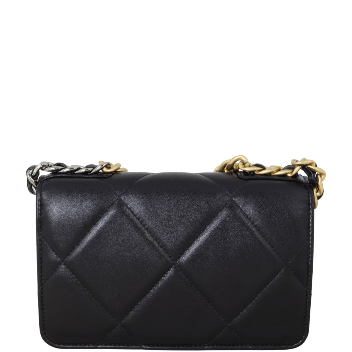 Chanel 19 Wallet On Handbag Black Chain