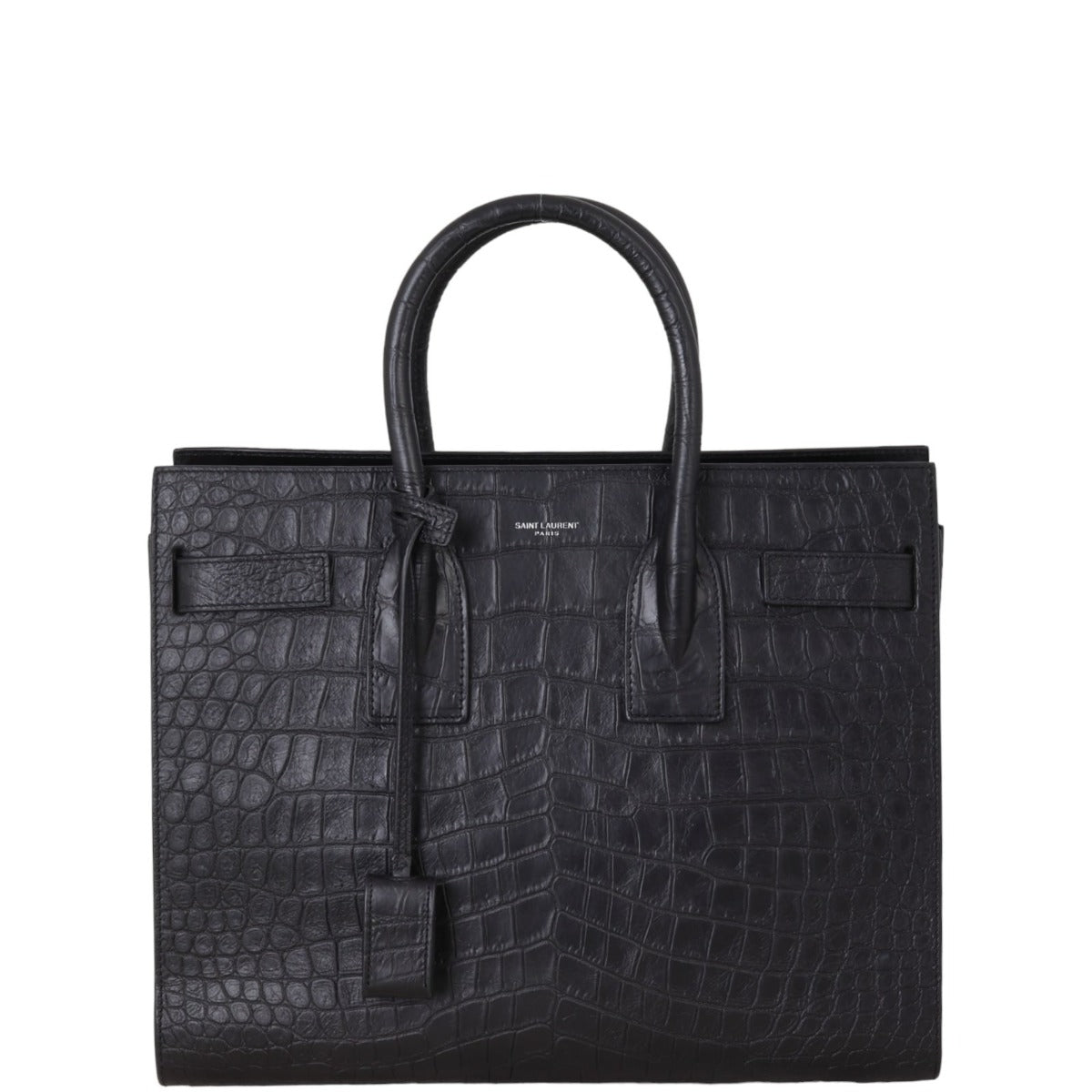 YSL Saint Laurent Saint Laurent Sac De Jour Croc Embossed Small Travel Bag
