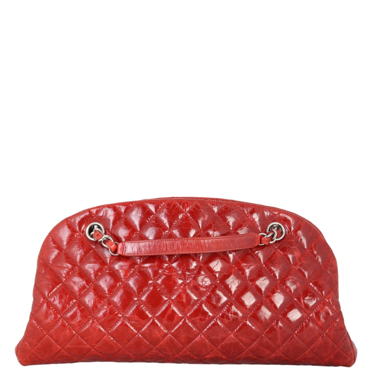 Chanel Just Mademoiselle Bowler Bag Red Medium Handbag