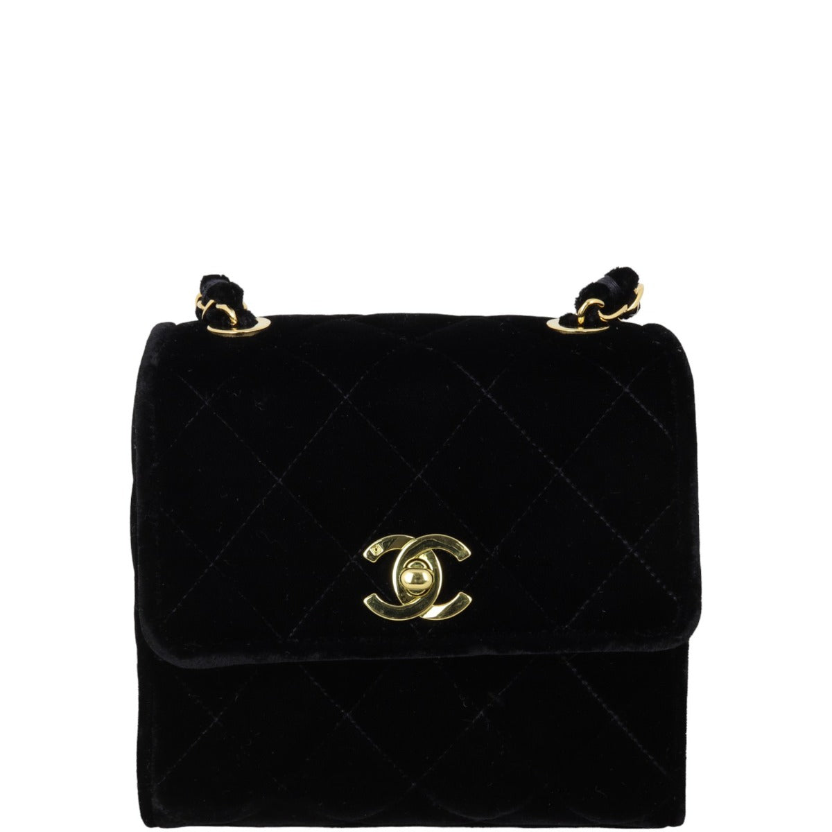 Chanel Classic Square Velvet Handbag Mini Flap Mini Bag
