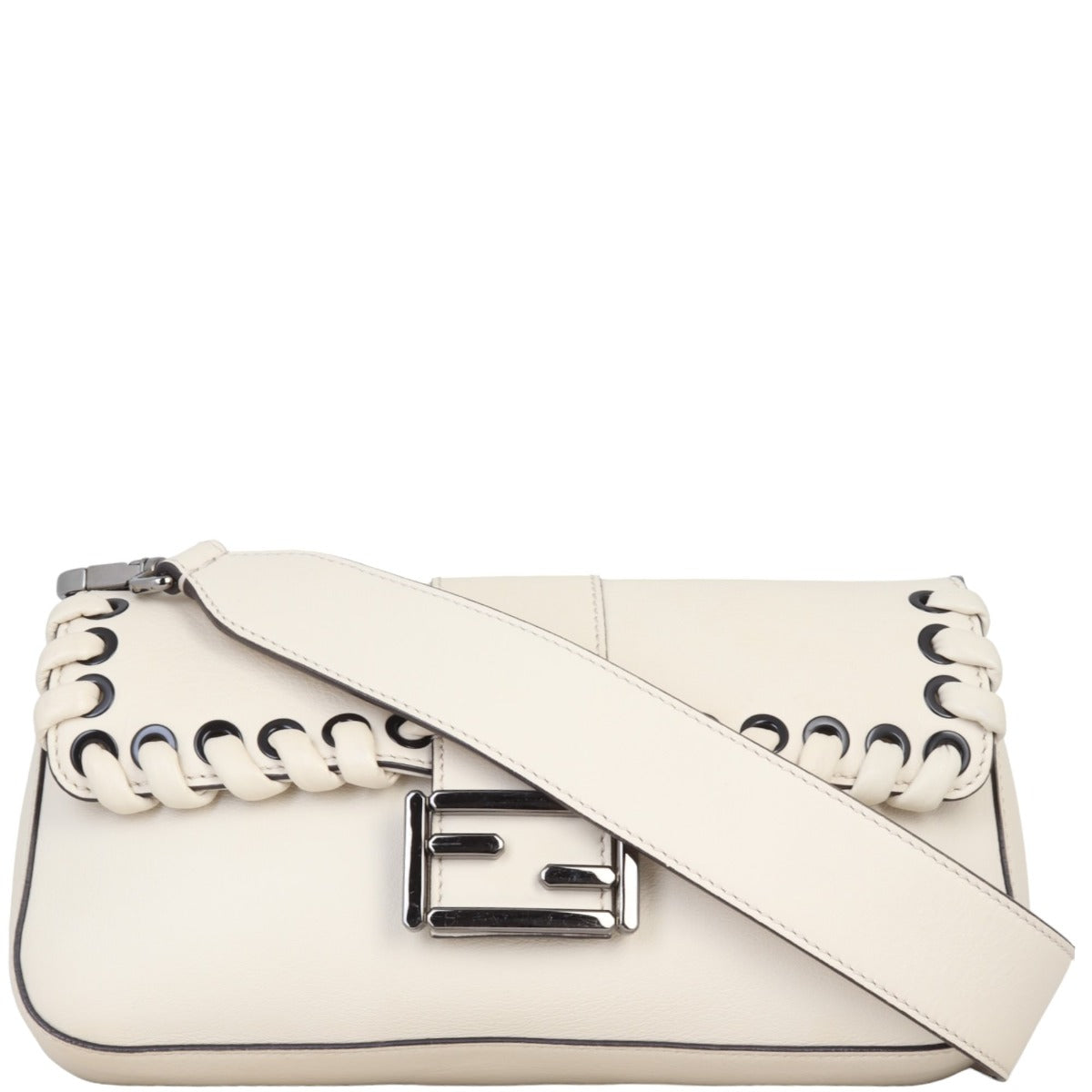Fendi Handbag Baguette Whipstitch Shoulder Bag