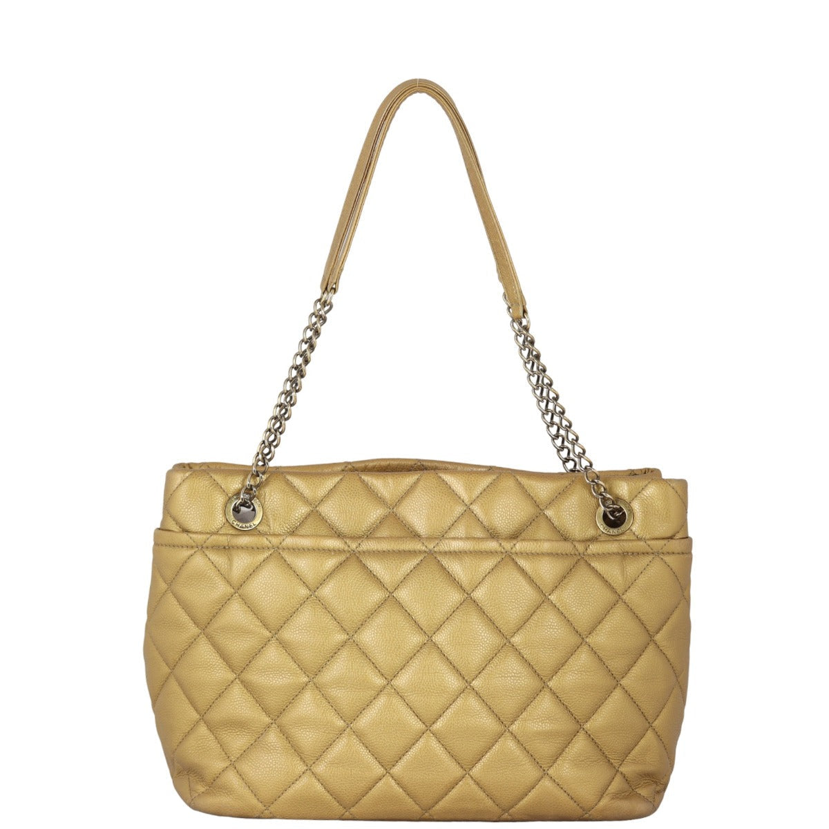 Chanel CC Timeless Shopping Tote Gold Tote Bag