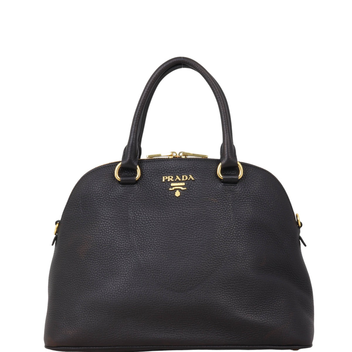 Prada Vitello Daino Dome Zip Tote Handbag Tote Bag