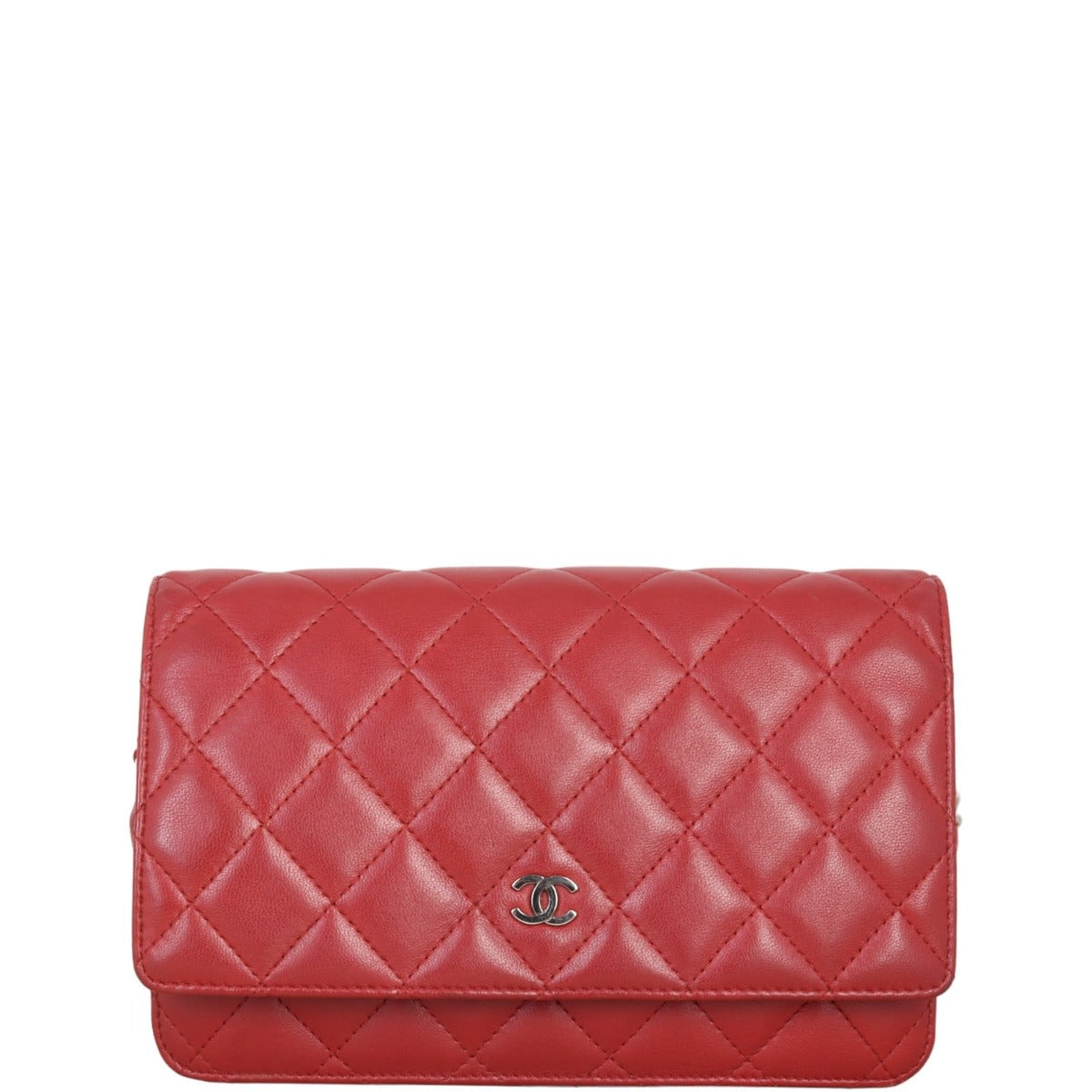 Chanel Classic Wallet on Handbag Red Chain On Chain27062024