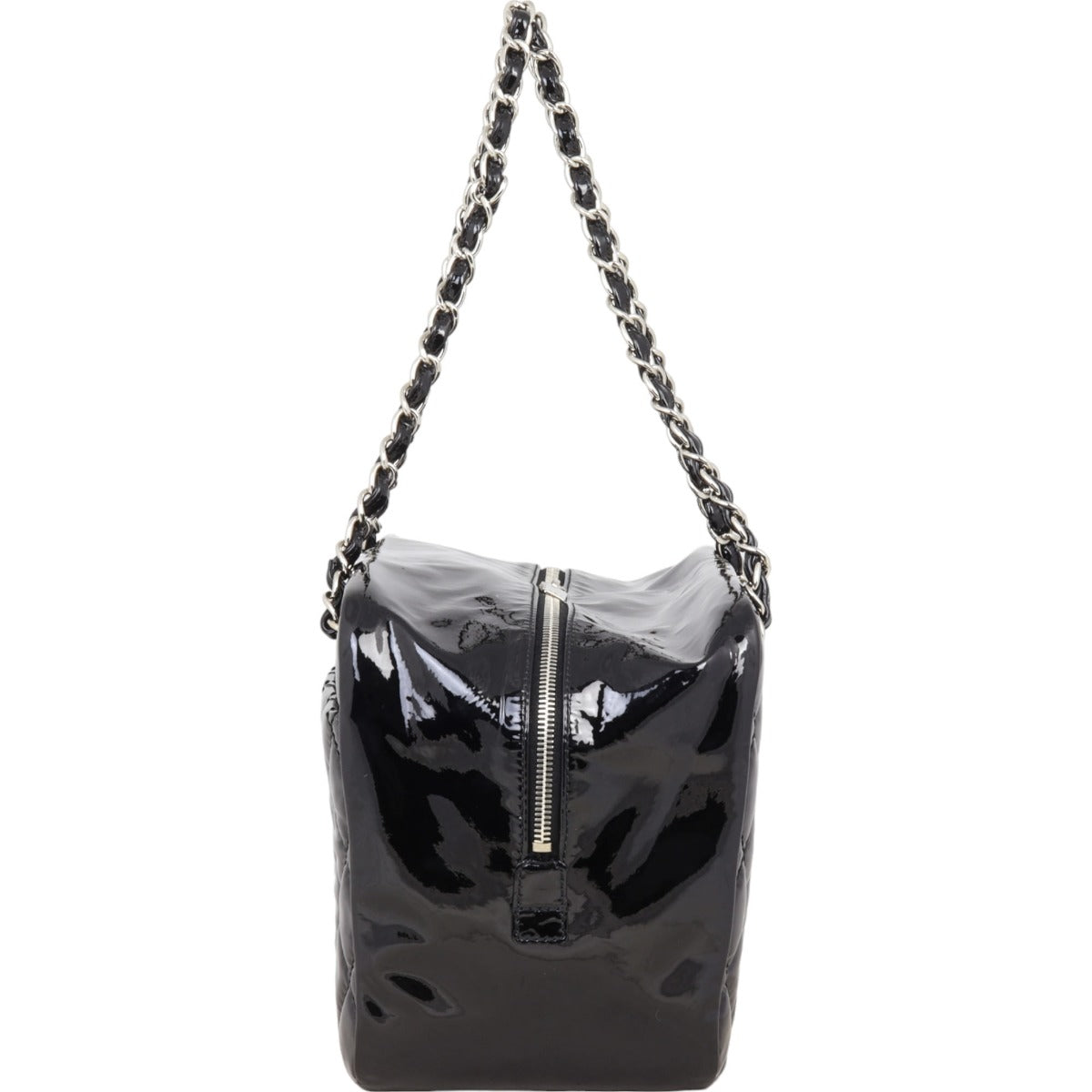 Chanel Brilliant Patent Camera Bag Black Large Handbag