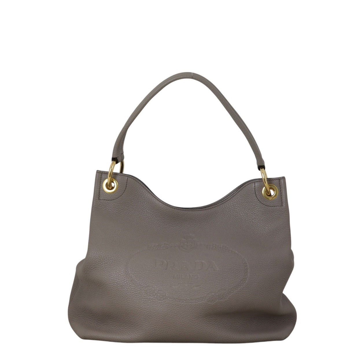 Prada Vitello Daino Embossed Shoulder Bag Logo