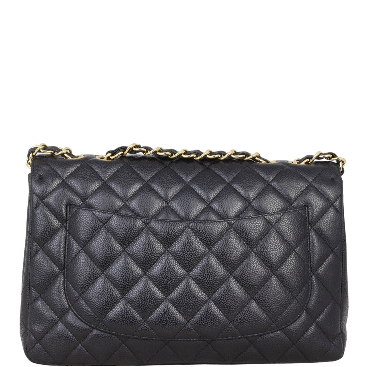 Chanel Classic Single Jumbo Handbag Black Flap