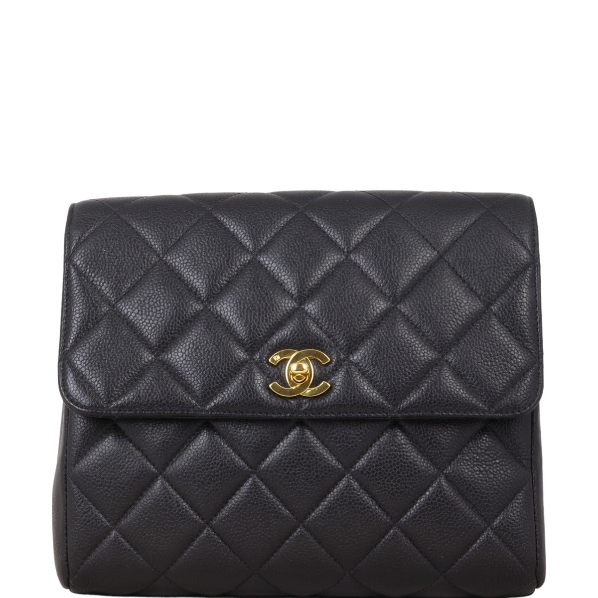 Chanel CC Single Bag Black Flap Handbag