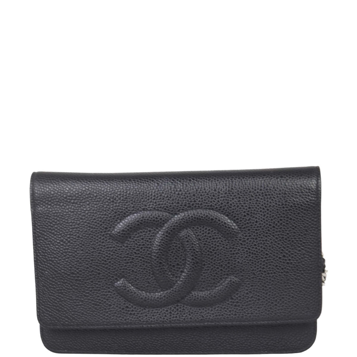 Chanel Timeless Wallet on Caviar Handbag Black Chain