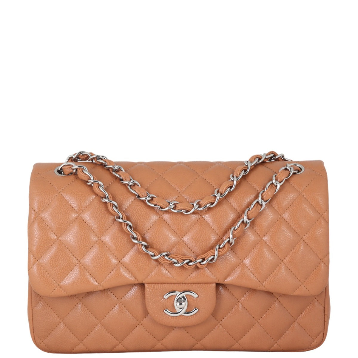 Chanel Classic Double Jumbo Caramel Handbag Brown Flap