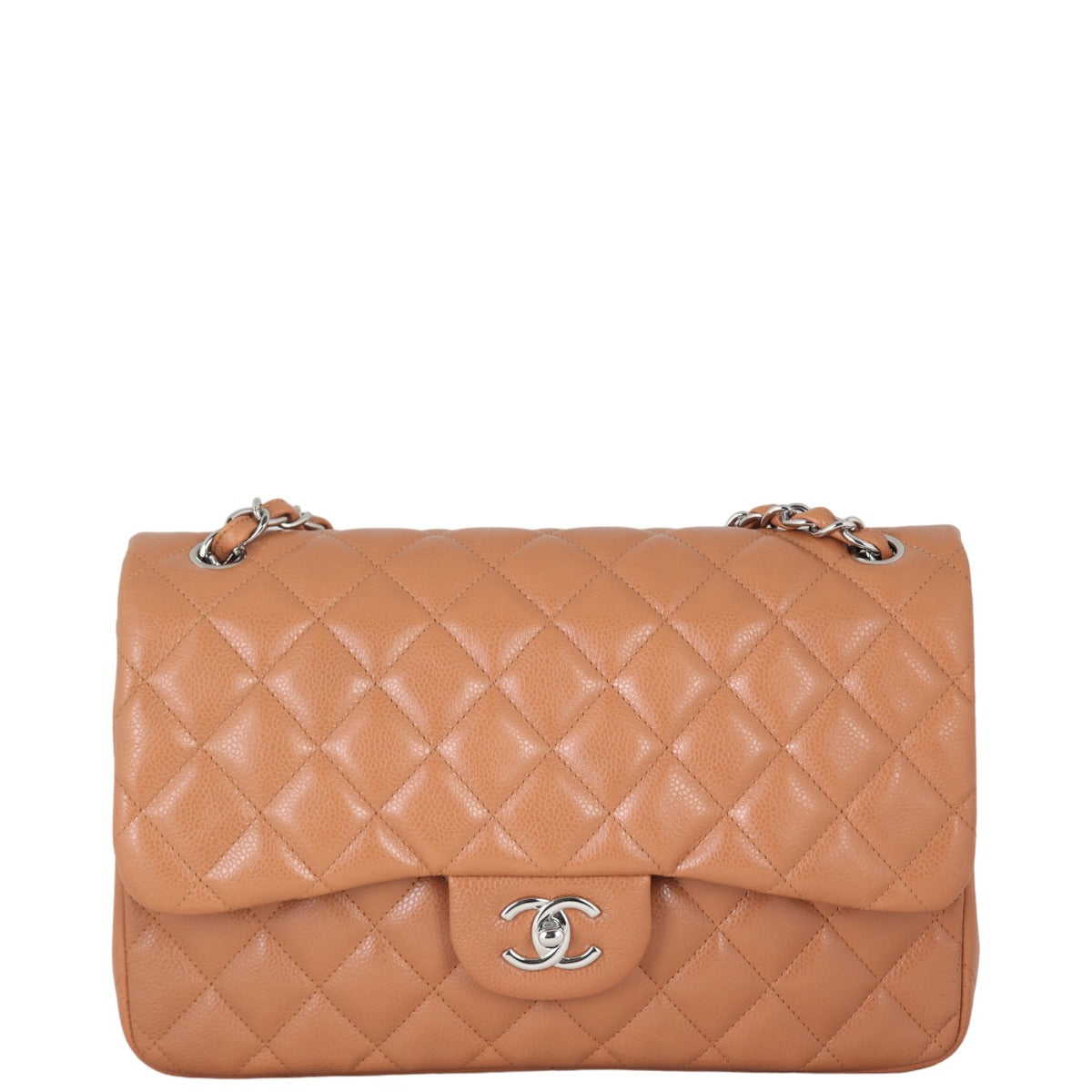 Chanel Classic Double Jumbo Caramel Handbag Brown Flap