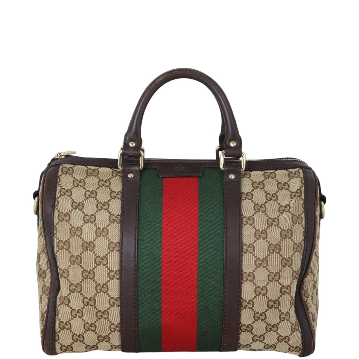 Gucci Web Original GG Boston Bag Medium