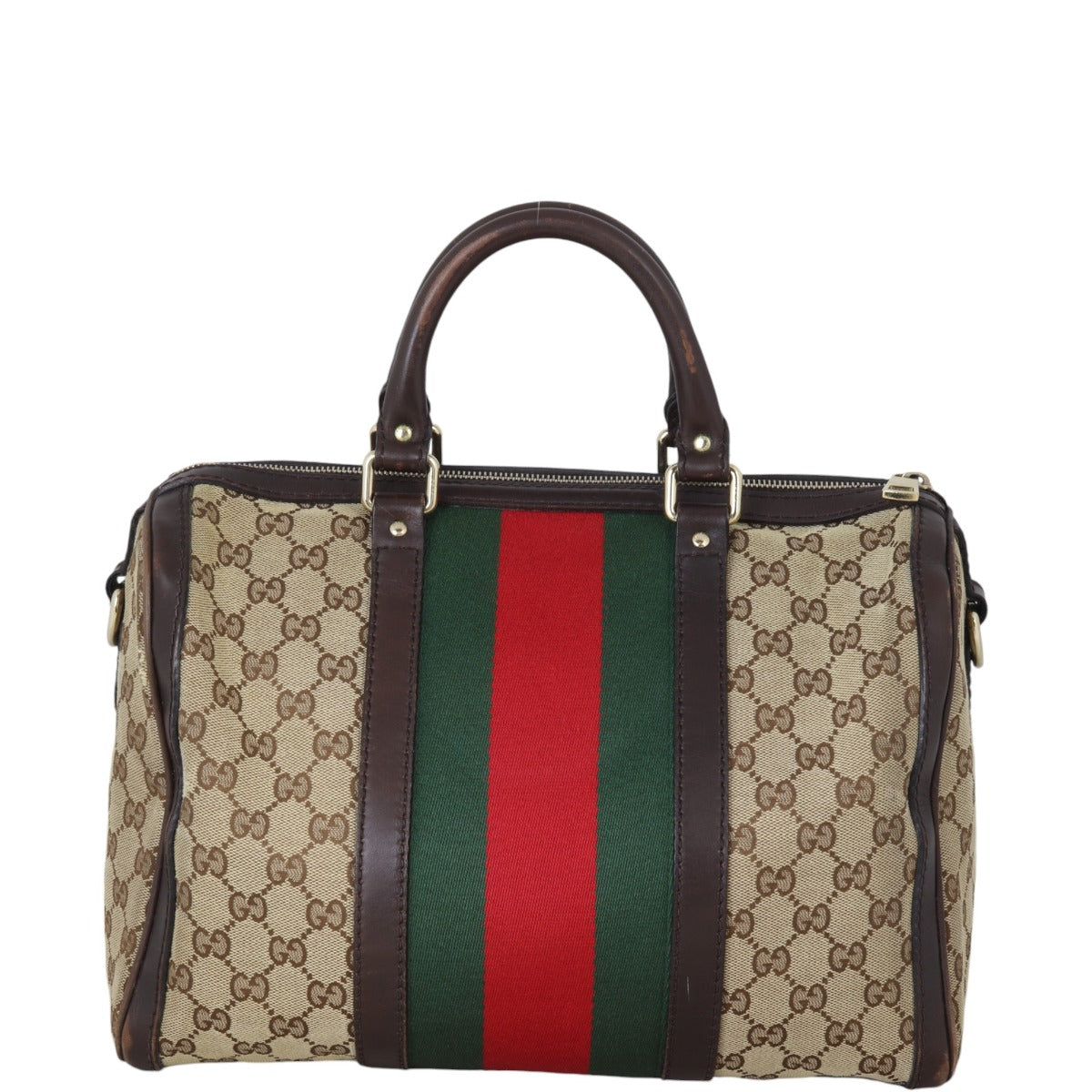 Gucci Web Original GG Boston Bag Medium