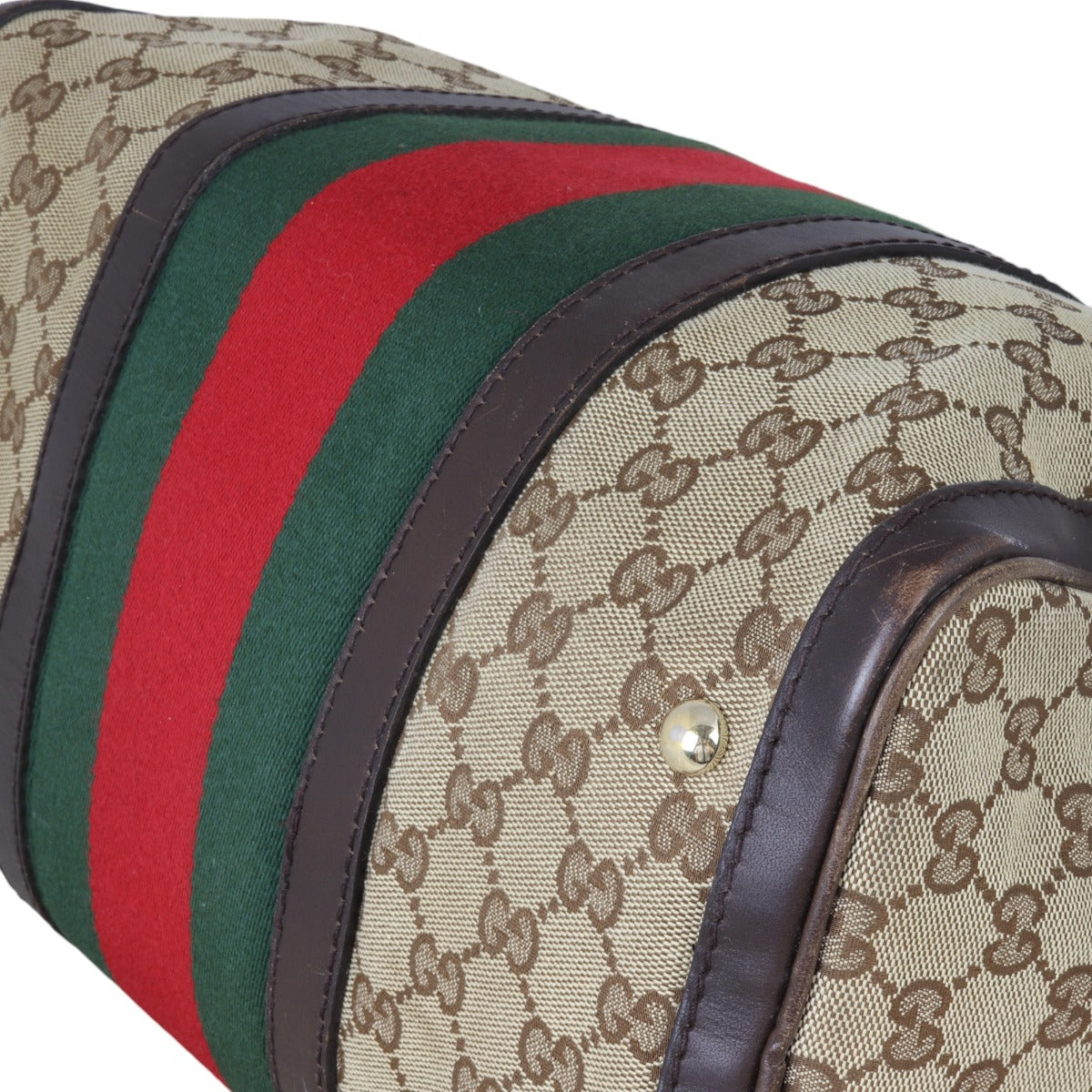 Gucci Web Original GG Boston Bag Medium