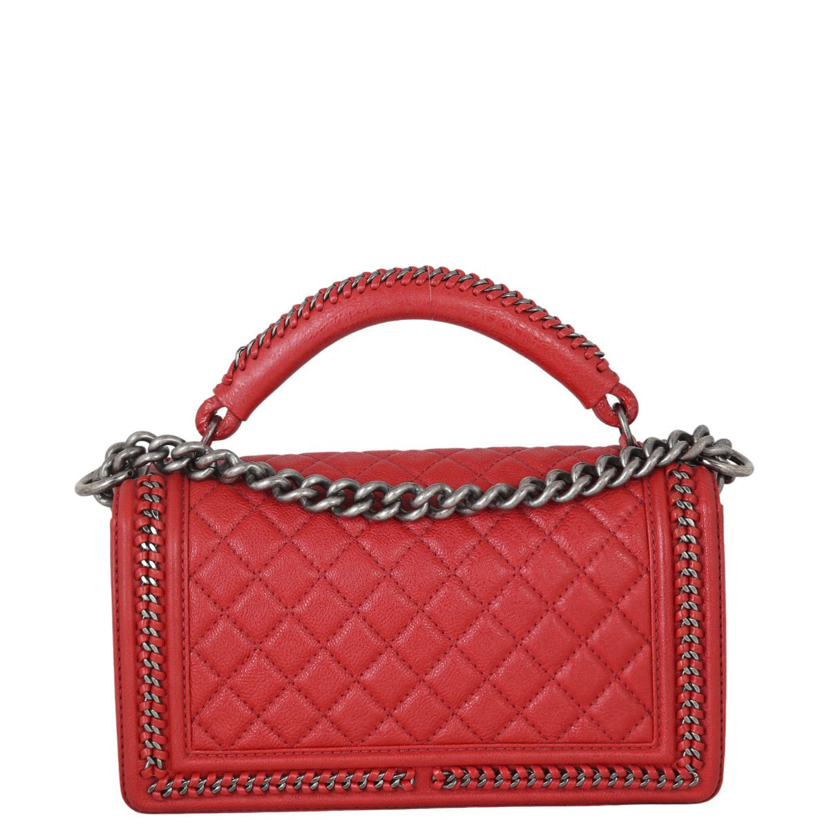 Chanel Boy Paris-Rome Top Handle Old Red Medium Handbag